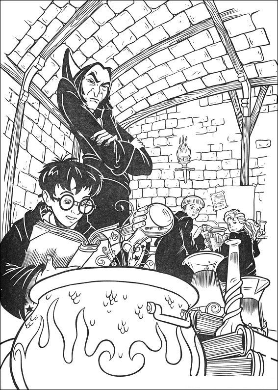 Plansa de colorat cu Harry Potter 93 197